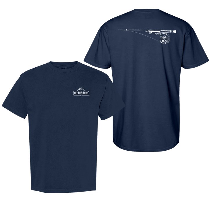 FLY FISHING MOUNTAIN SCENE Cotton T-Shirt powered by Comfort Colors®