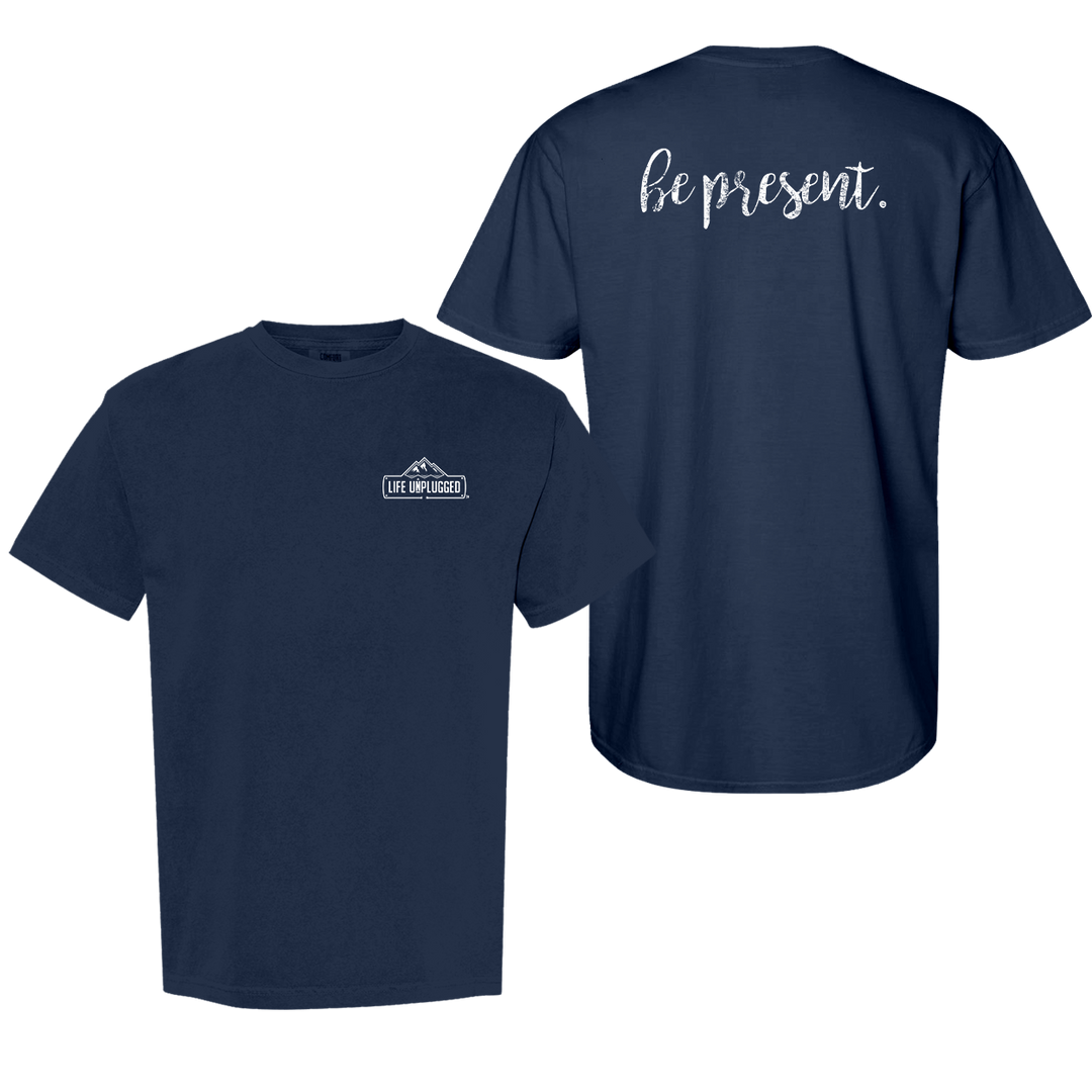 BE PRESENT CURSIVE Cotton T-Shirt powered by Comfort Colors®