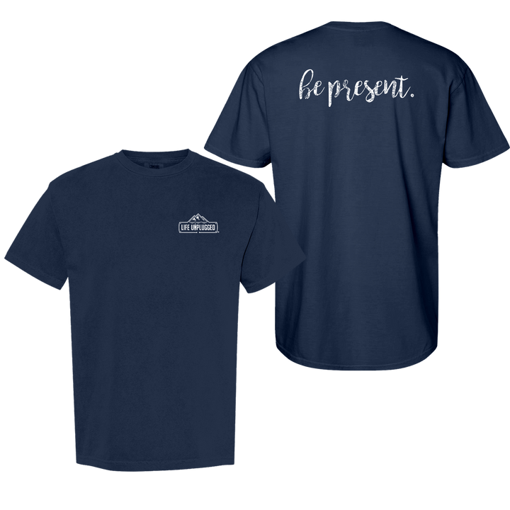 BE PRESENT CURSIVE Cotton T-Shirt powered by Comfort Colors®