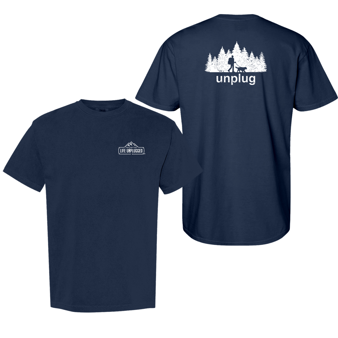 DOG WALKS IN THE WOODS Cotton T-Shirt powered by Comfort Colors®