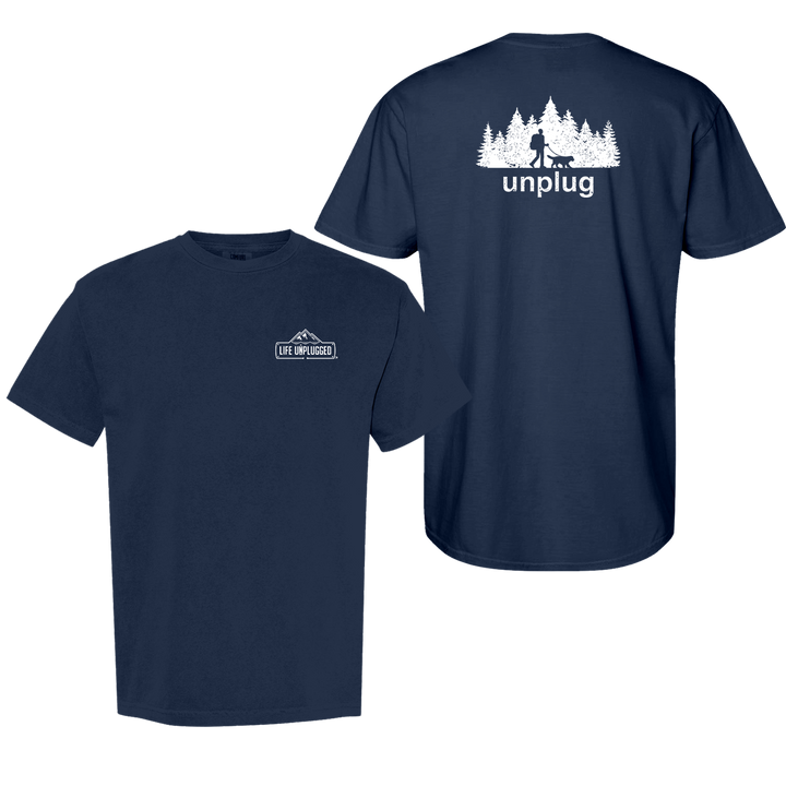 DOG WALKS IN THE WOODS Cotton T-Shirt powered by Comfort Colors®