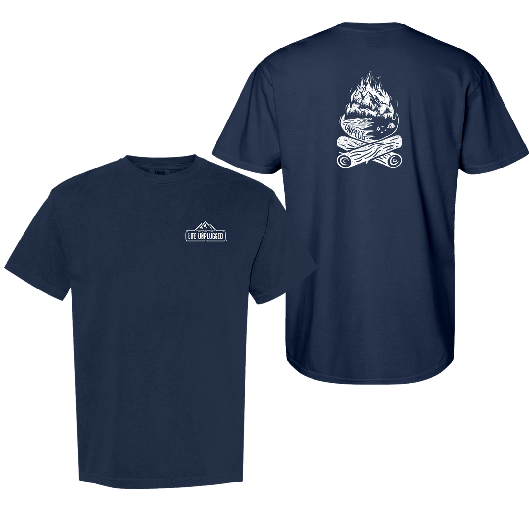 CAMPFIRE MOUNTAIN SCENE Cotton T-Shirt powered by Comfort Colors®