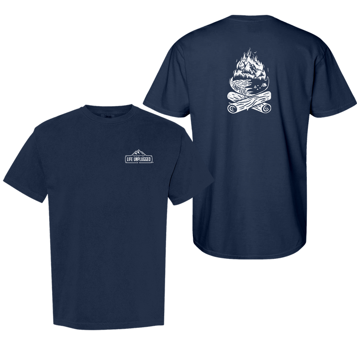 CAMPFIRE MOUNTAIN SCENE Cotton T-Shirt powered by Comfort Colors®