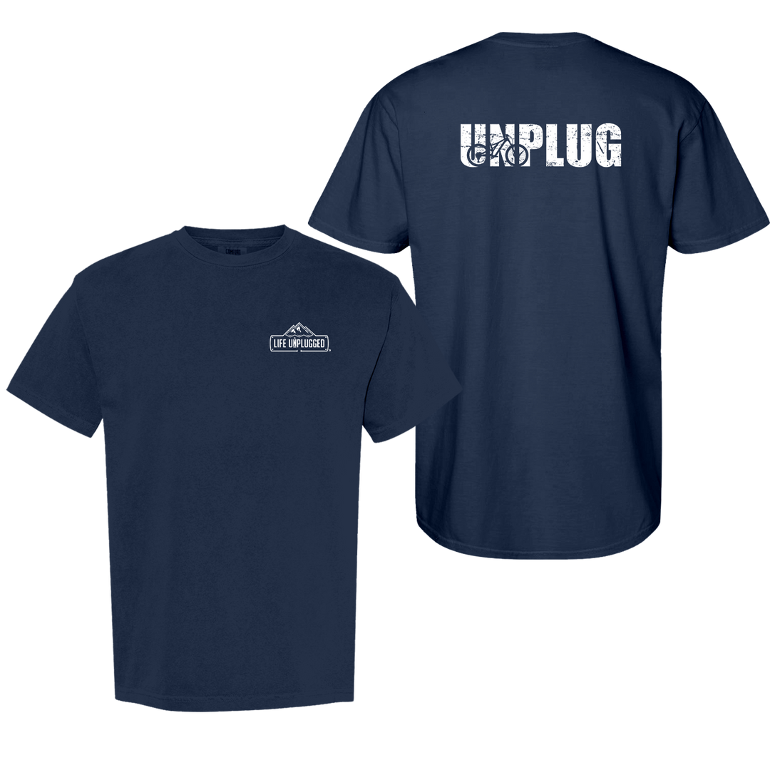 UNPLUG MOUNTAIN BIKE SILHOUETTE Cotton T-Shirt powered by Comfort Colors®