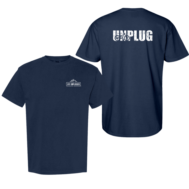 UNPLUG MOUNTAIN BIKE SILHOUETTE Cotton T-Shirt powered by Comfort Colors®