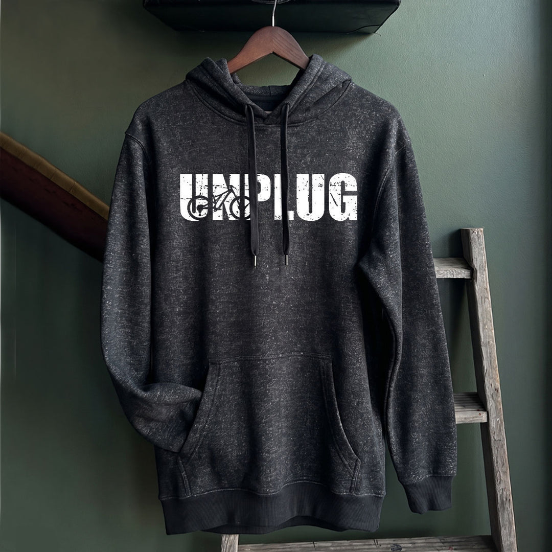 UNPLUG MOUNTAIN BIKE SILHOUETTE Nantucket Super Soft Sweater Hoodie