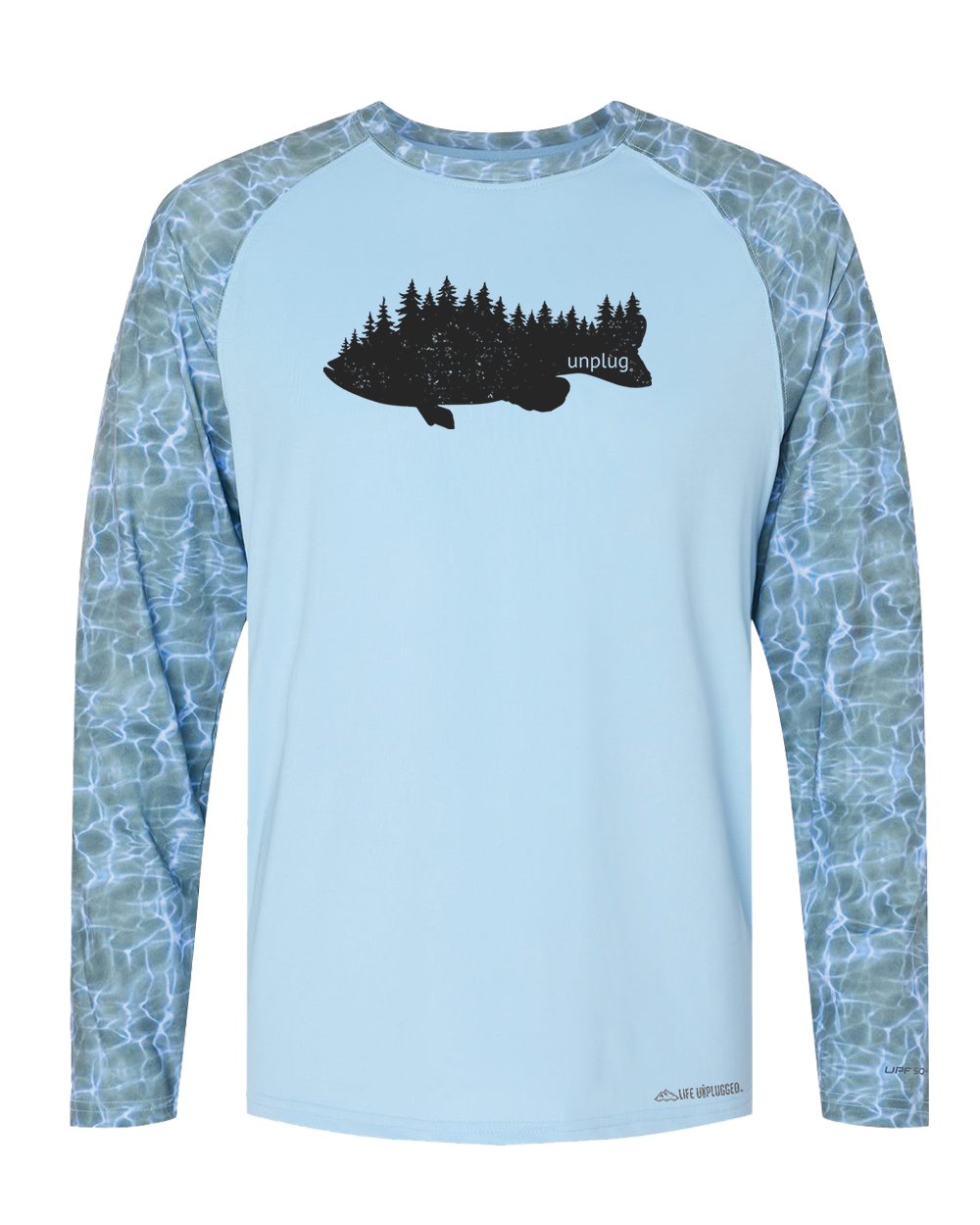 Bass In The Trees Poly/Spandex High Performance Long Sleeve with UPF 50+