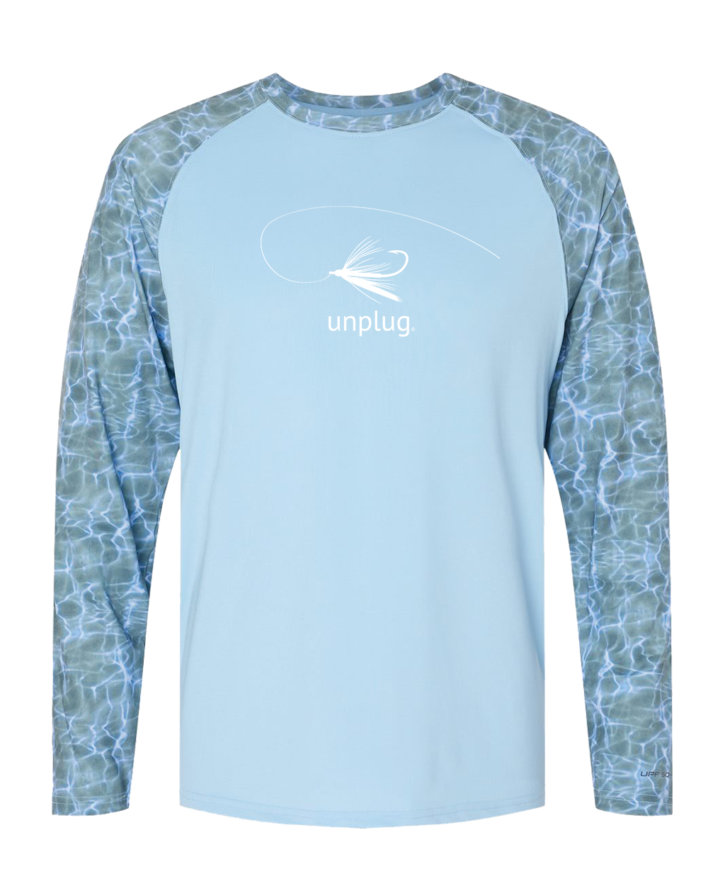 FLY FISHING Performance Long Sleeve with UPF 50+ 4XL - BLUE MIST WATER SLEEVE BLOWOUT