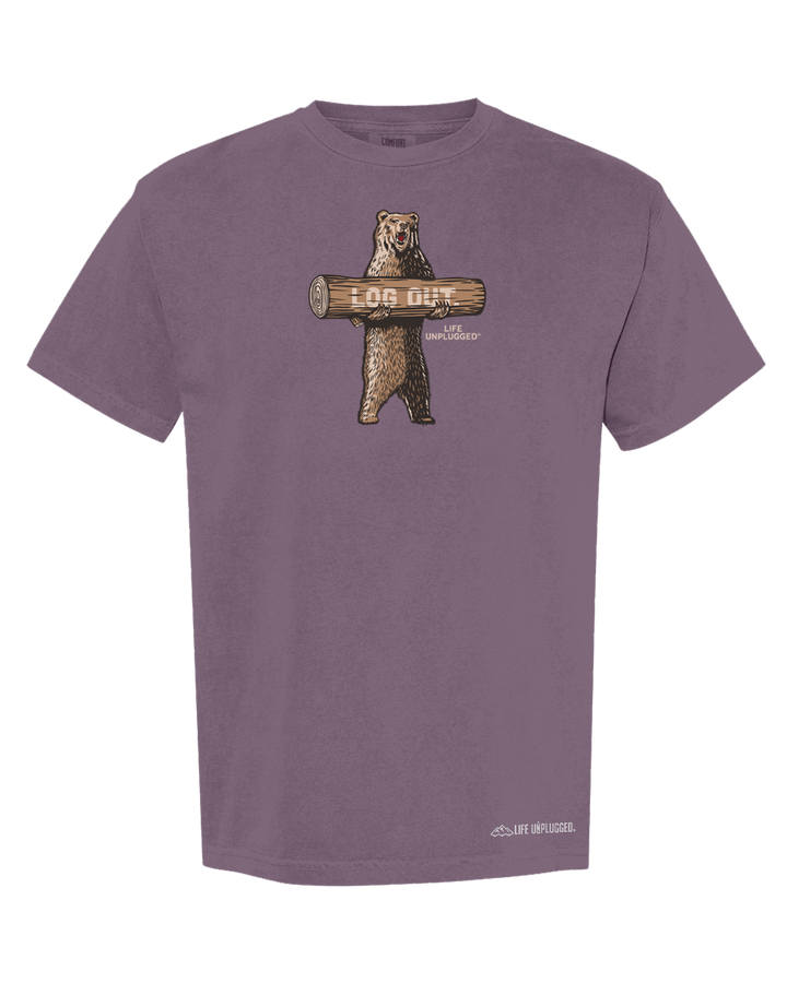 LOG OUT BEAR Cotton T-Shirt powered by Comfort Colors®
