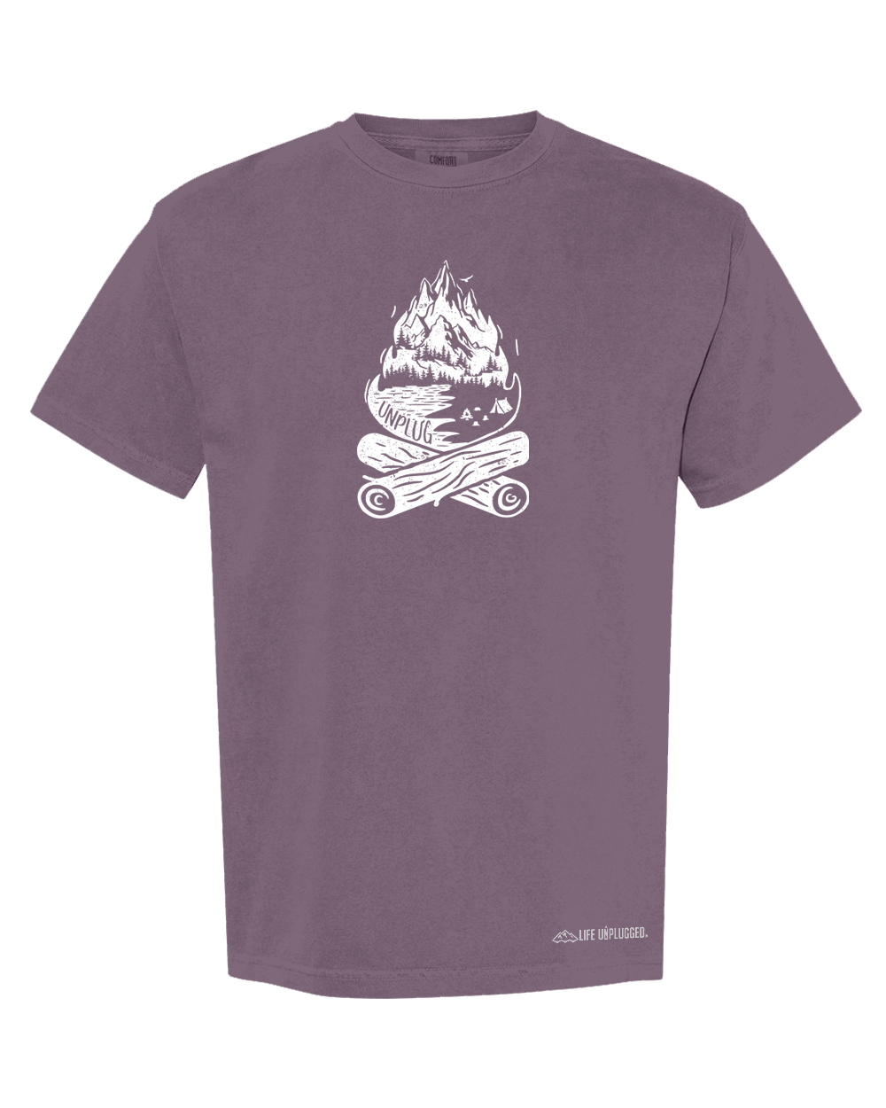 CAMPFIRE MOUNTAIN SCENE Cotton T-Shirt powered by Comfort Colors®