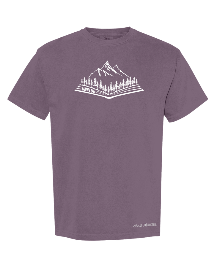 OPEN BOOK MOUNTAIN SCENE Cotton T-Shirt powered by Comfort Colors®