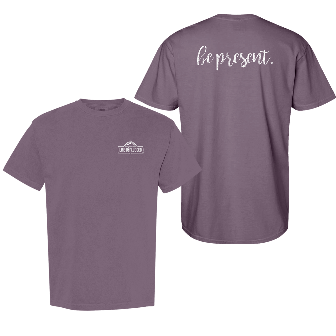 BE PRESENT CURSIVE Cotton T-Shirt powered by Comfort Colors®