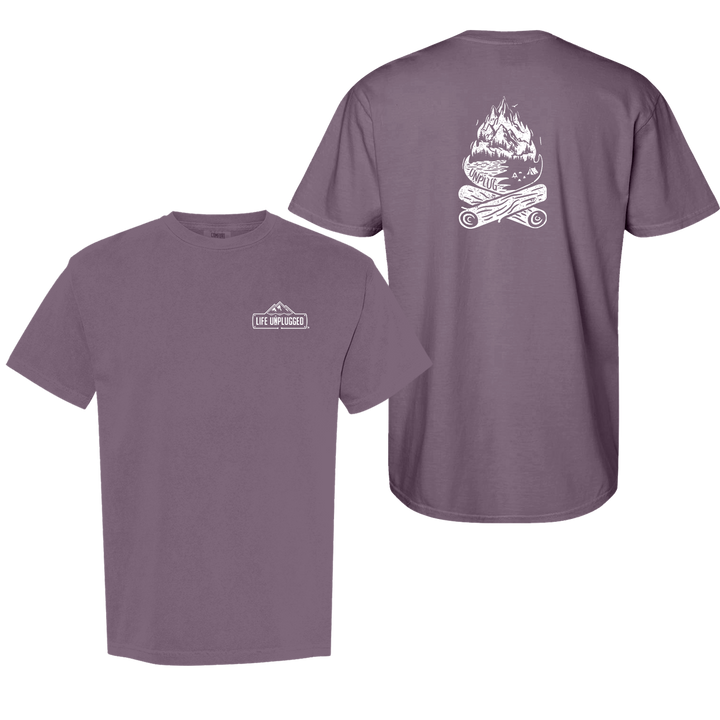 CAMPFIRE MOUNTAIN SCENE Cotton T-Shirt powered by Comfort Colors®