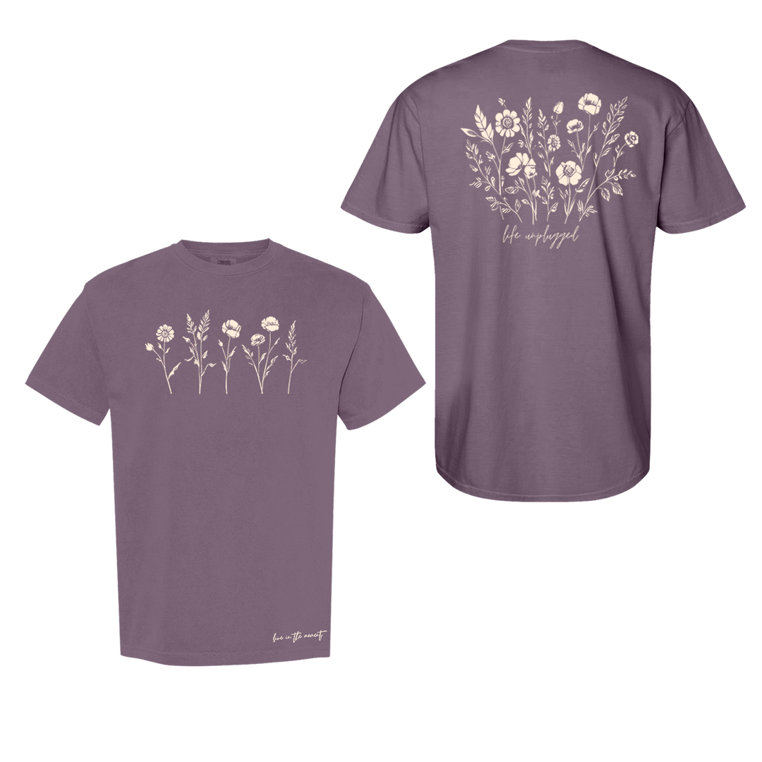 Live in the Moment Wildflower Cotton T-Shirt powered by Comfort Colors®