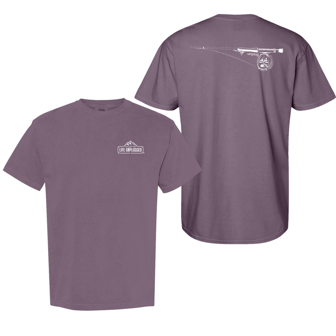 FLY FISHING MOUNTAIN SCENE Cotton T-Shirt powered by Comfort Colors®