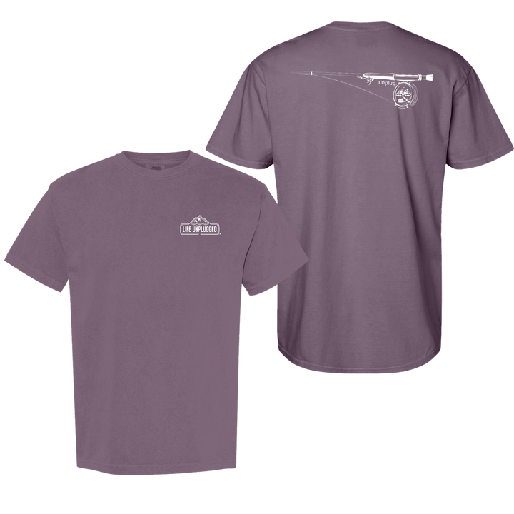 FLY FISHING MOUNTAIN SCENE Cotton T-Shirt powered by Comfort Colors®