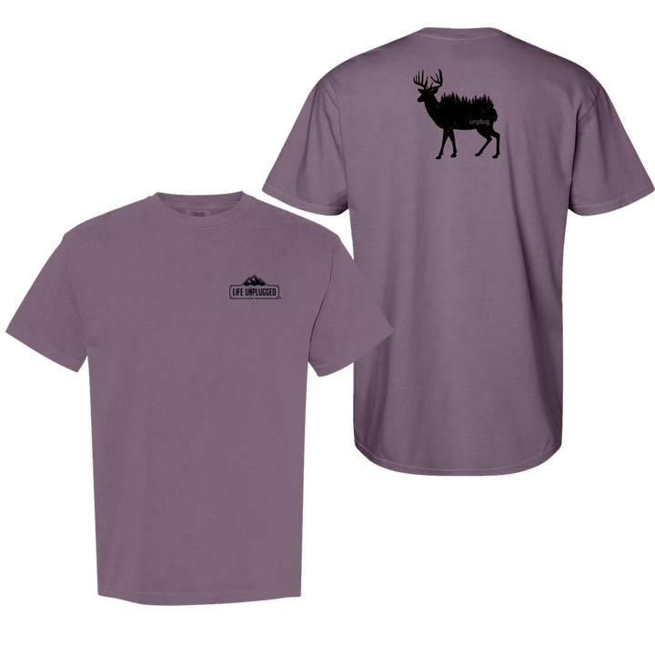 DEER IN THE TREES Cotton T-Shirt powered by Comfort Colors®