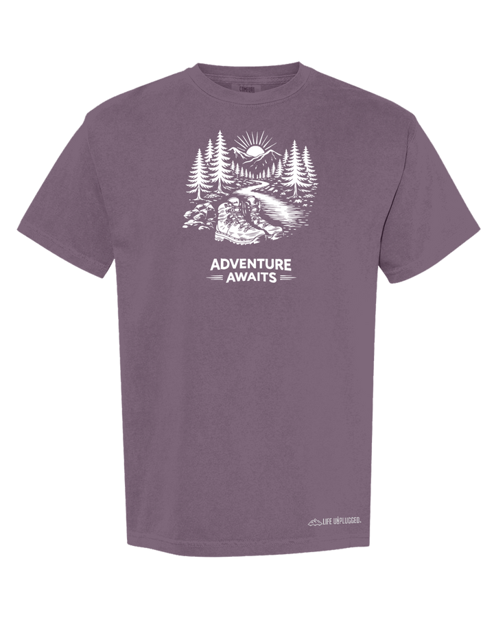 ADVENTURE AWAITS Cotton T-Shirt powered by Comfort Colors®