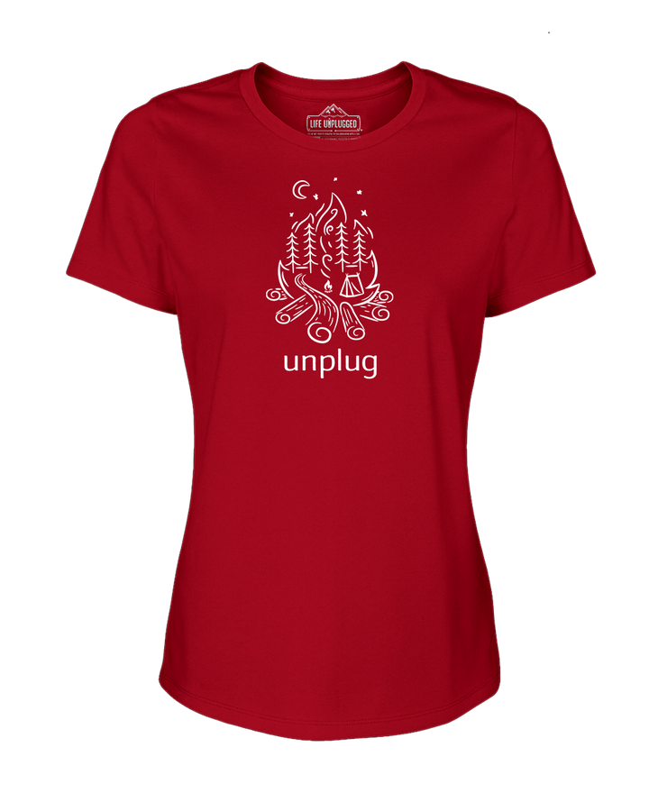 Campfire Camping Scene Women's T-Shirt