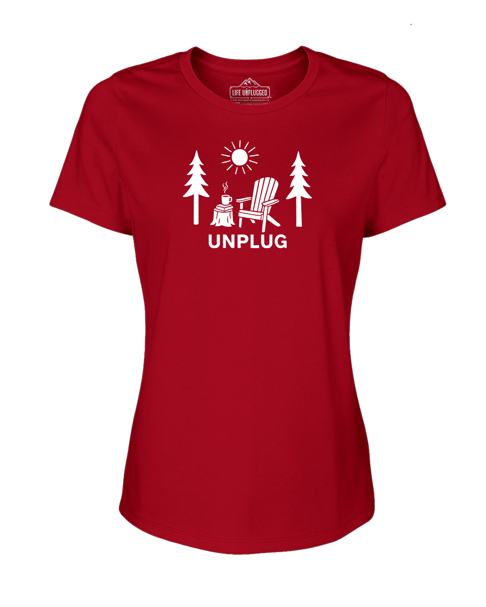 READING IN THE WOODS Women's T-Shirt