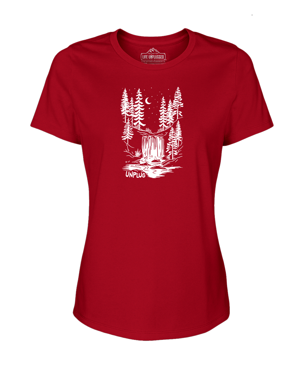 WATERFALL UNDER THE STARS Women's T-Shirt