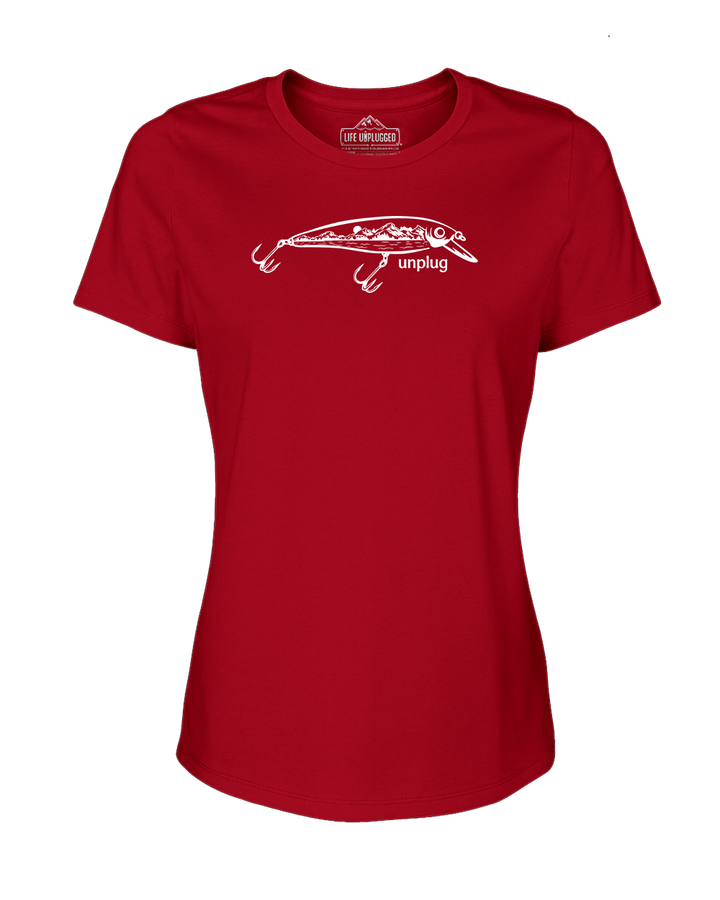 Fishing Lure Mountain Scene Women's T-Shirt