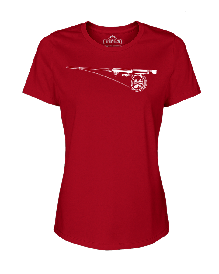 Fly Fishing Mountain Scene Women's T-Shirt