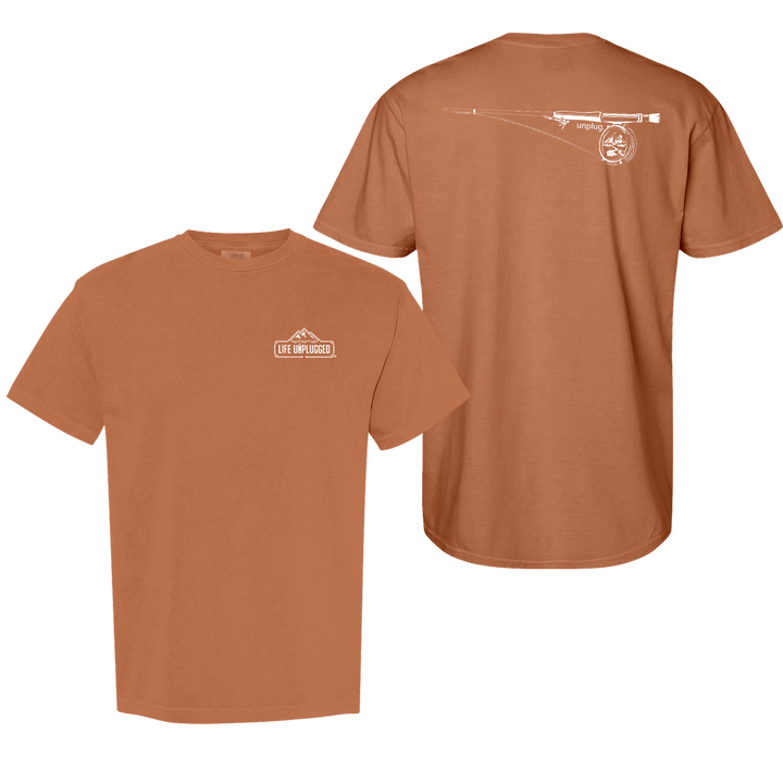FLY FISHING MOUNTAIN SCENE Cotton T-Shirt powered by Comfort Colors®