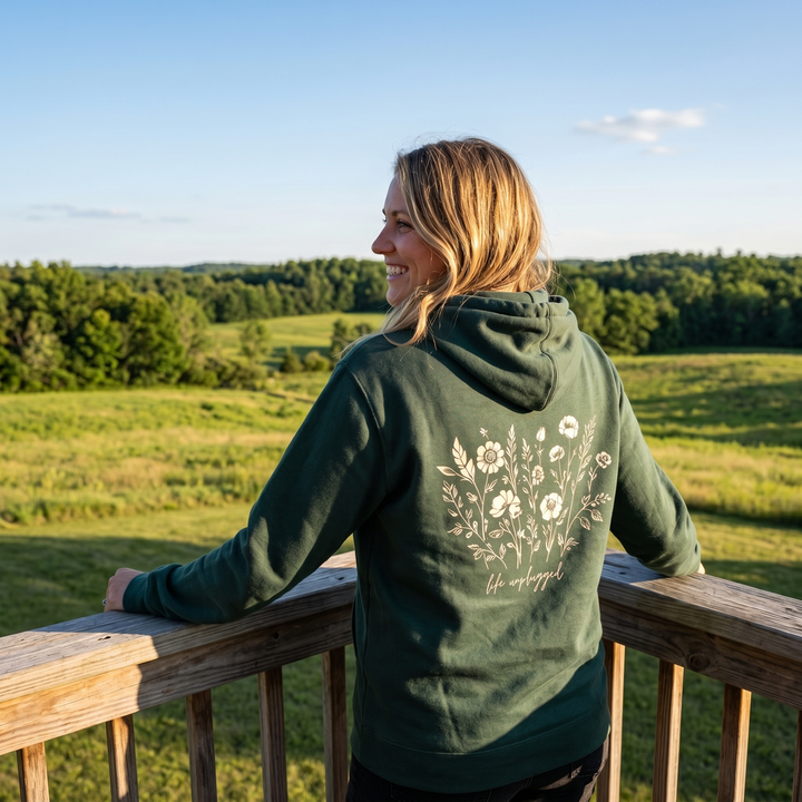 Live in the Moment Wildflower Heavyweight Hoodie