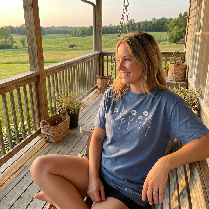 Live in the Moment Wildflower Cotton T-Shirt powered by Comfort Colors®