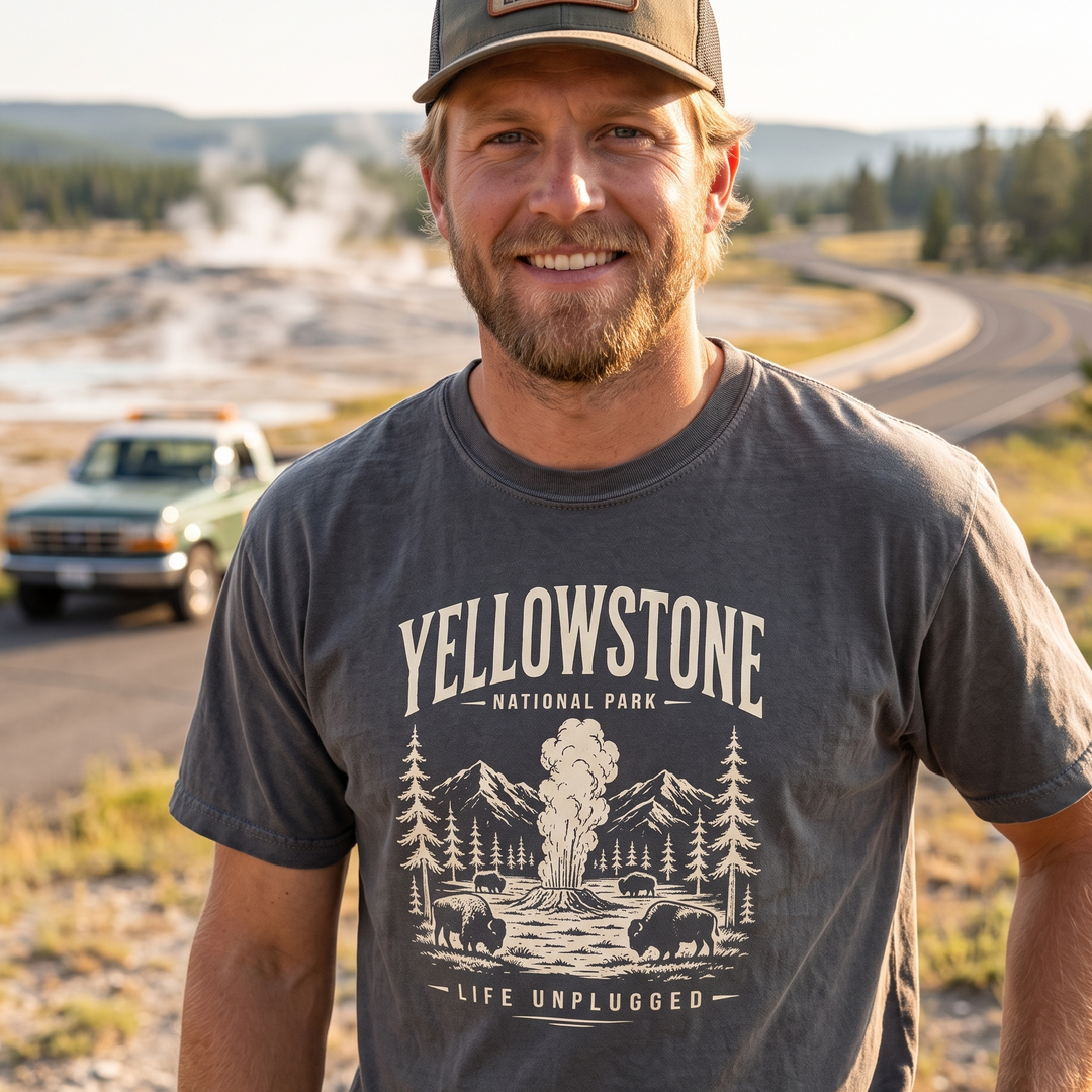 YELLOWSTONE NATIONAL PARK Cotton T-Shirt powered by Comfort Colors®