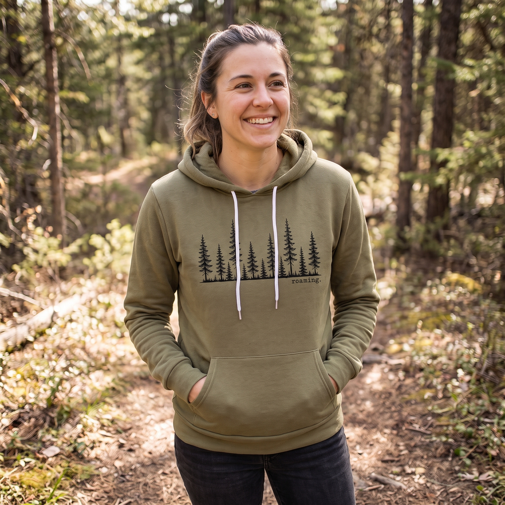 ROAMING Super Soft Hoodie — Three-quarter view