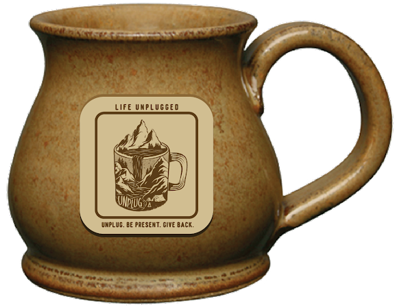 Coffee Mountain Scene Handmade Ceramic Mug