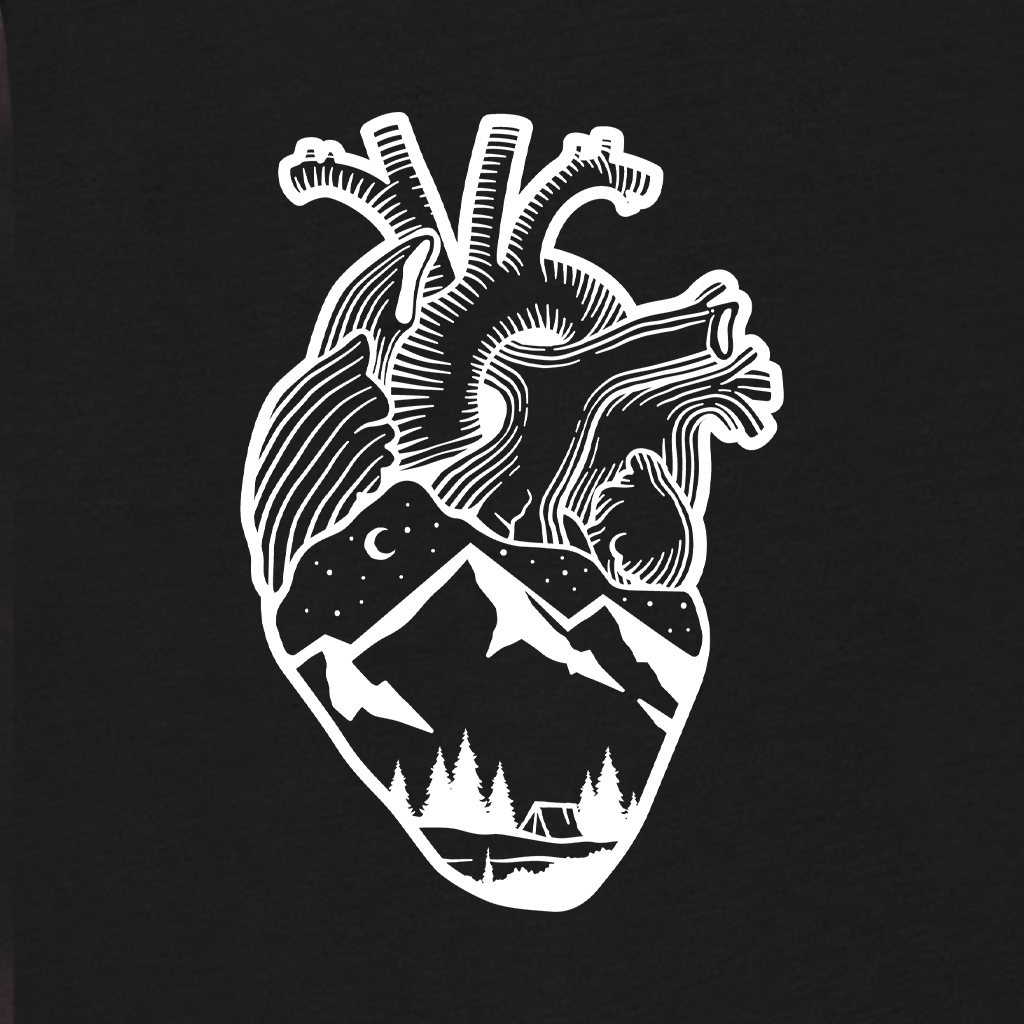 Anatomical Heart (Left Chest) Long Sleeve T-Shirt