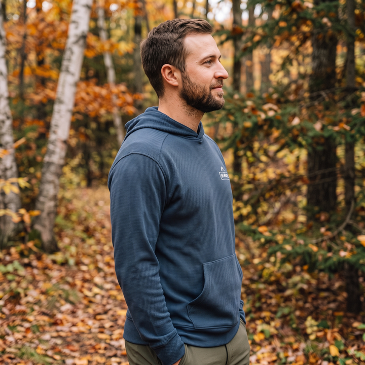 Founder's Select™ Waffle Knit Performance Hoodie — Side profile