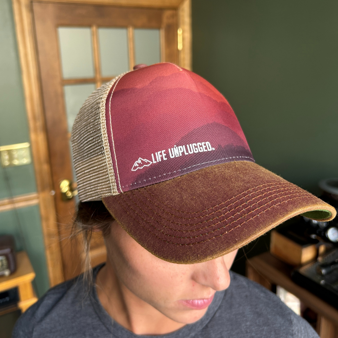 Limited Edition Mountain Twilight Mid Profile Snapback Hat