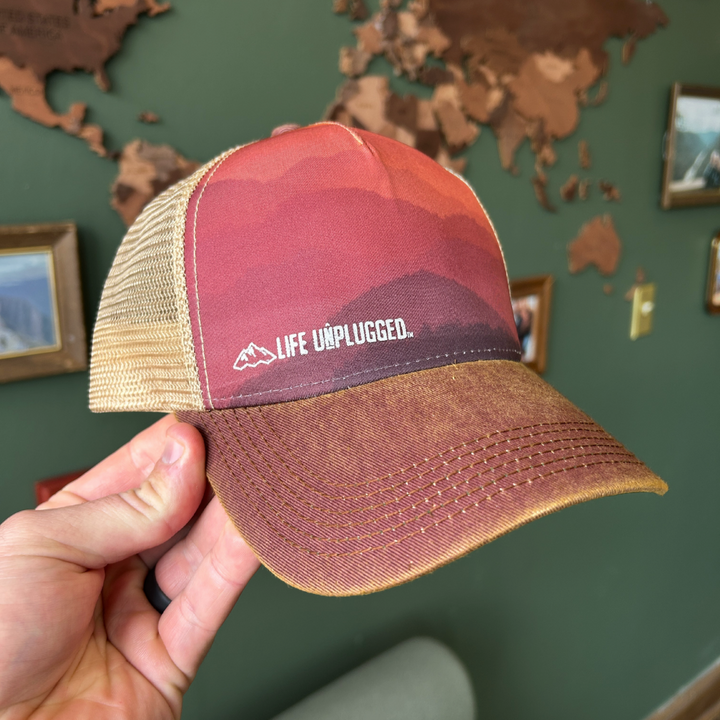 Limited Edition Mountain Twilight Mid Profile Snapback Hat