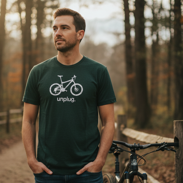 mountainbike shirts Road Bike Triblend T-Shirt OLIVE / BACK / XXXL