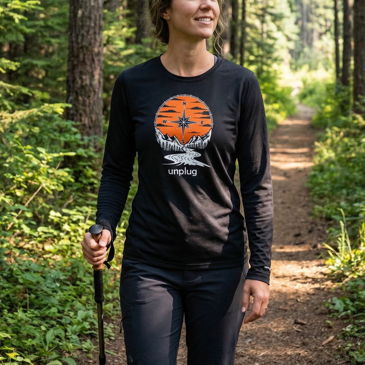 Compass Sunset Performance Long Sleeve with UPF 50+