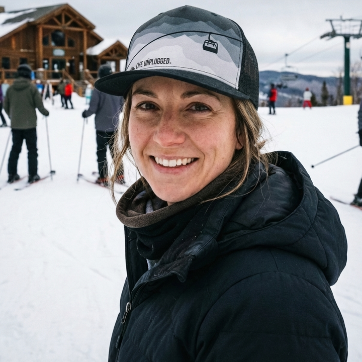 Limited Edition Ski Lift Mountain Mid Profile Snapback Hat