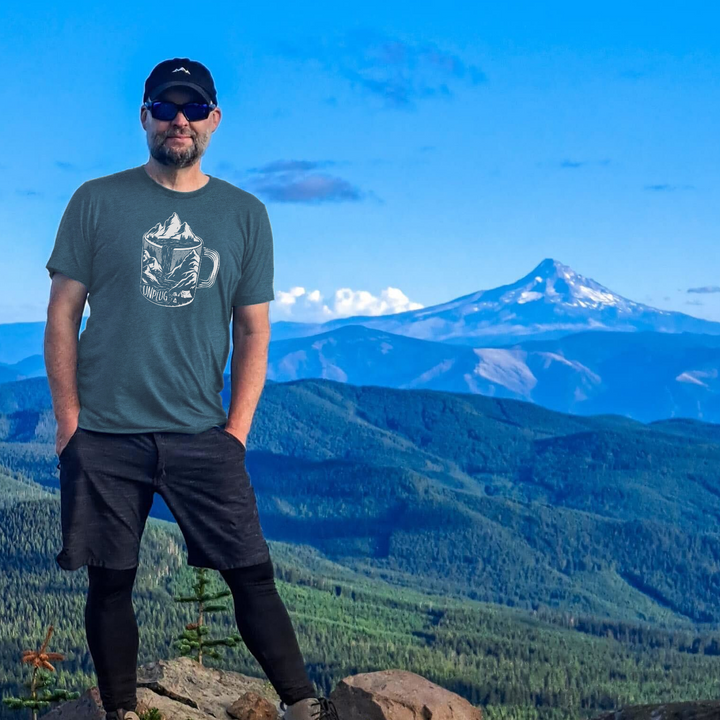 Coffee Mountain Scene Premium Triblend T-Shirt