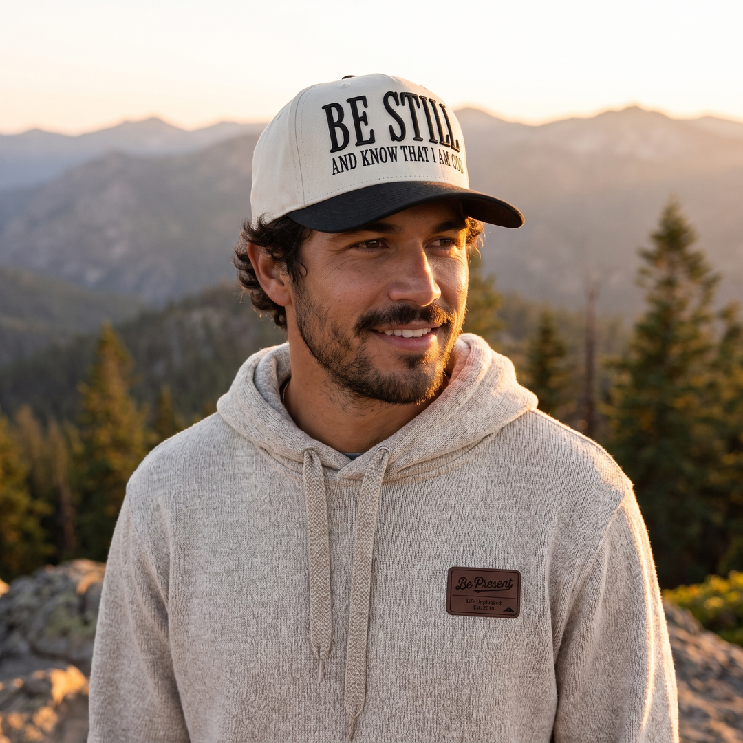 Limited Edition Be Still and Know Two Tone Mid Profile Snapback Baseball Hat