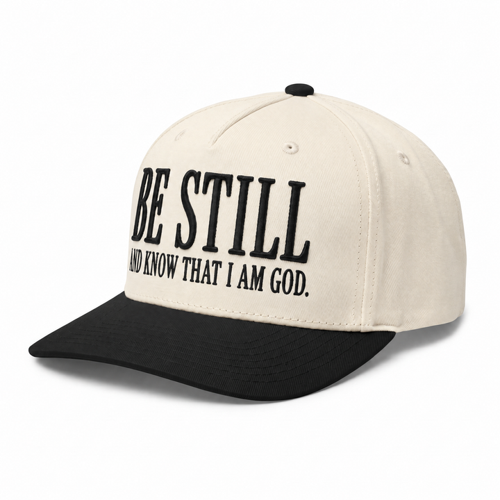 Limited Edition Be Still and Know Two Tone Mid Profile Snapback Baseball Hat