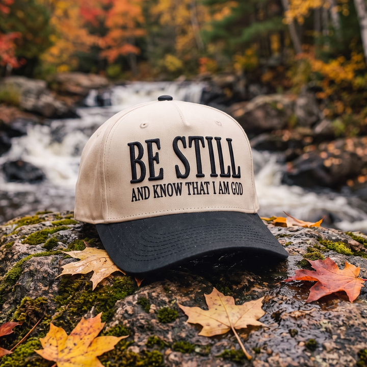 Limited Edition Be Still and Know Two Tone Mid Profile Snapback Baseball Hat