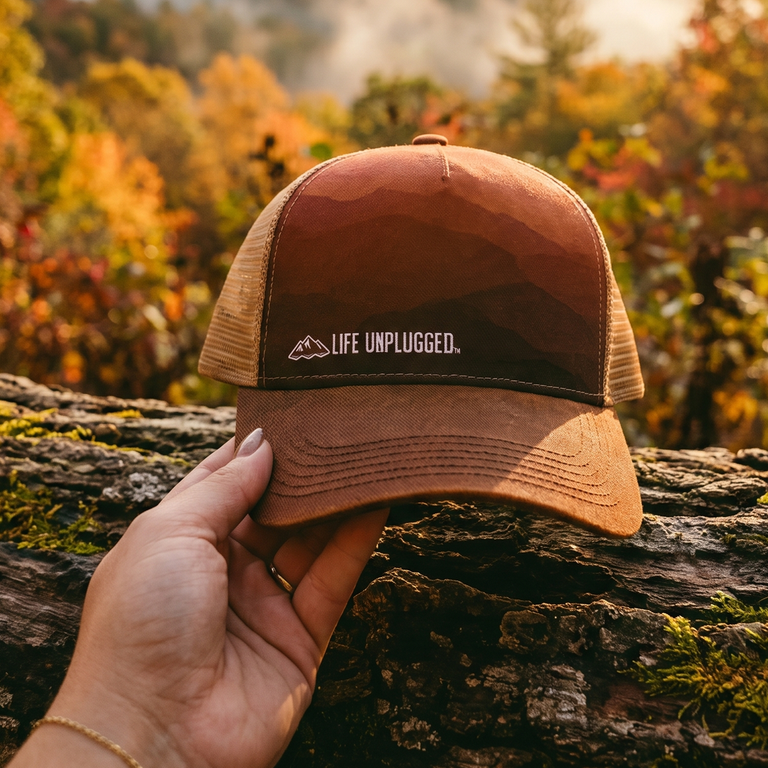 Limited Edition Mountain Twilight Mid Profile Snapback Hat