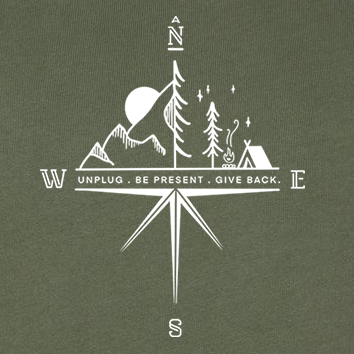 Compass Mountain Scene Midweight Super Soft Crewneck Sweatshirt