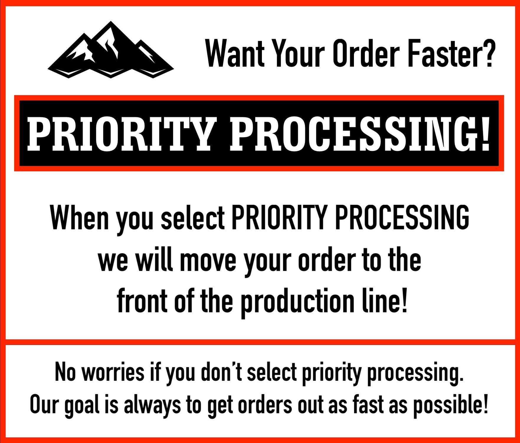 Priority Processing – Life Unplugged