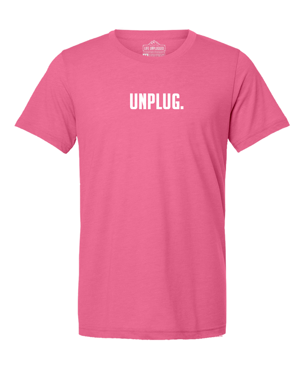 UNPLUG FULL CHEST Triblend T-Shirt LARGE - PINK BLOWOUT