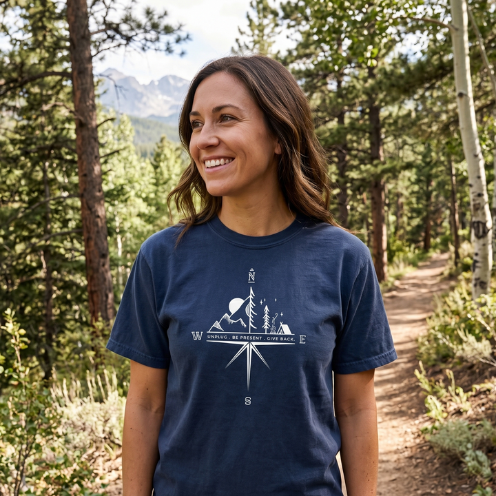 COMPASS MOUNTAIN SCENE Cotton T-Shirt powered by Comfort Colors®
