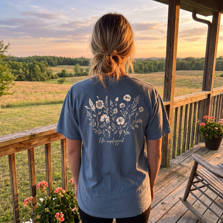 Live in the Moment Wildflower Cotton T-Shirt powered by Comfort Colors®